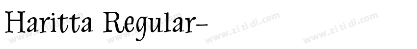 Haritta Regular字体转换